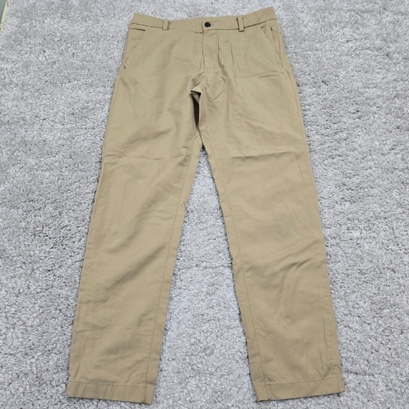 Lululemon Commission ABC‎ Pants Mens 30x28 Tan Straight Athleisure E40416 READ - Picture 1 of 15